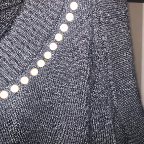 Michael Kors pearl knit cold shoulder sweater - Picture 2 of 2